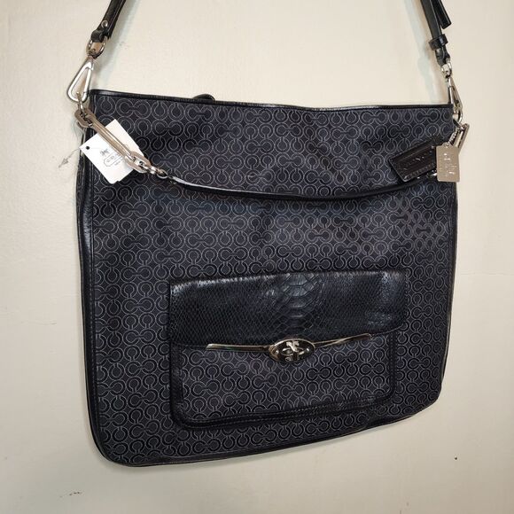 Coach Handbag Madison OP Art Pearlescent Signature Large K1373-27906 - Picture 2 of 14